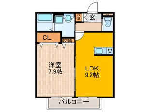 カーサ上島頭の物件間取画像